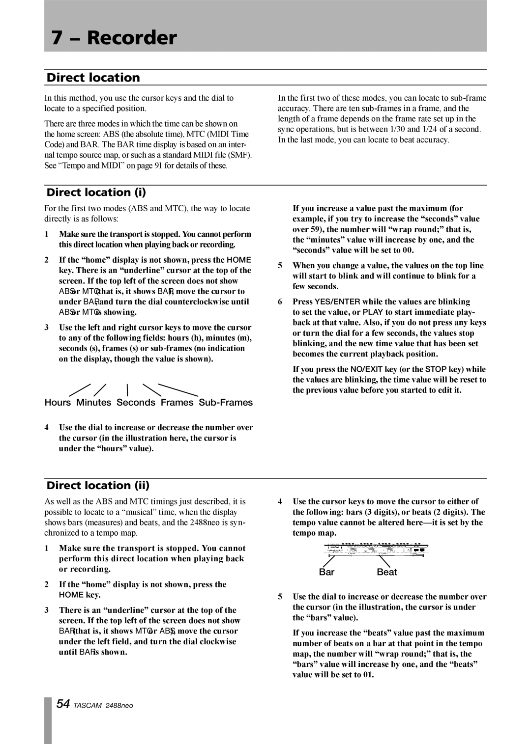 Tascam 2488neo owner manual Direct location 