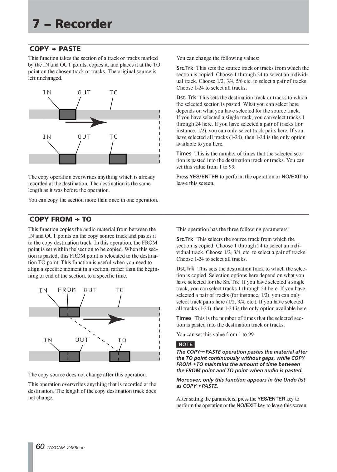 Tascam 2488neo owner manual Copy Paste 