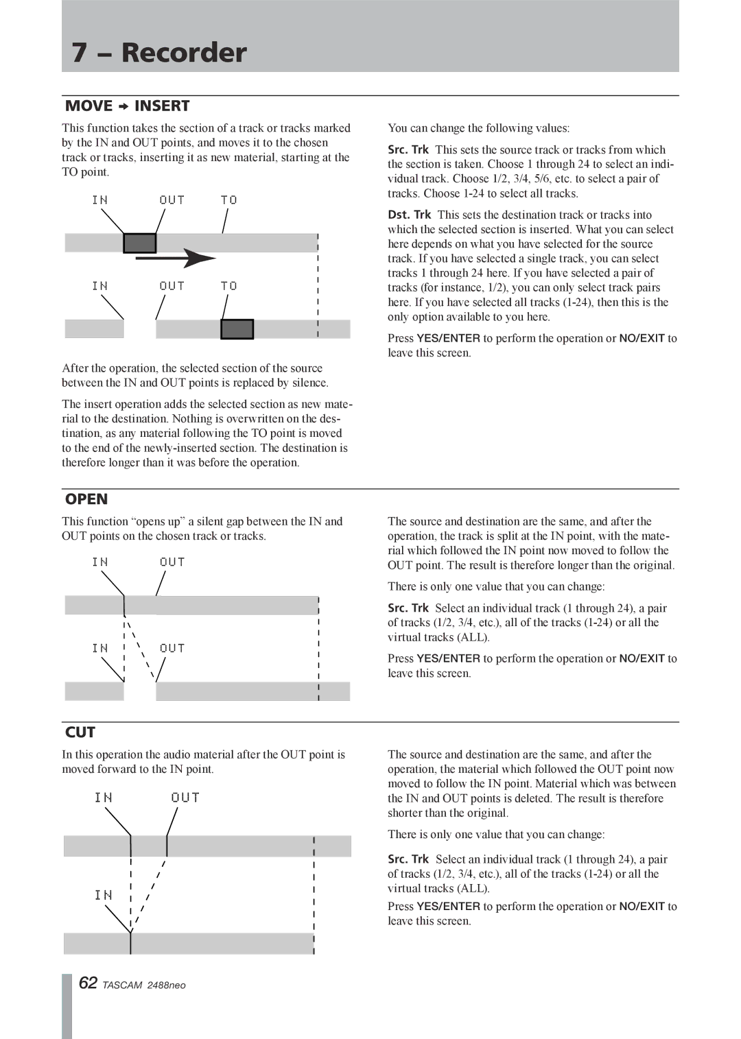 Tascam 2488neo owner manual Move Insert 