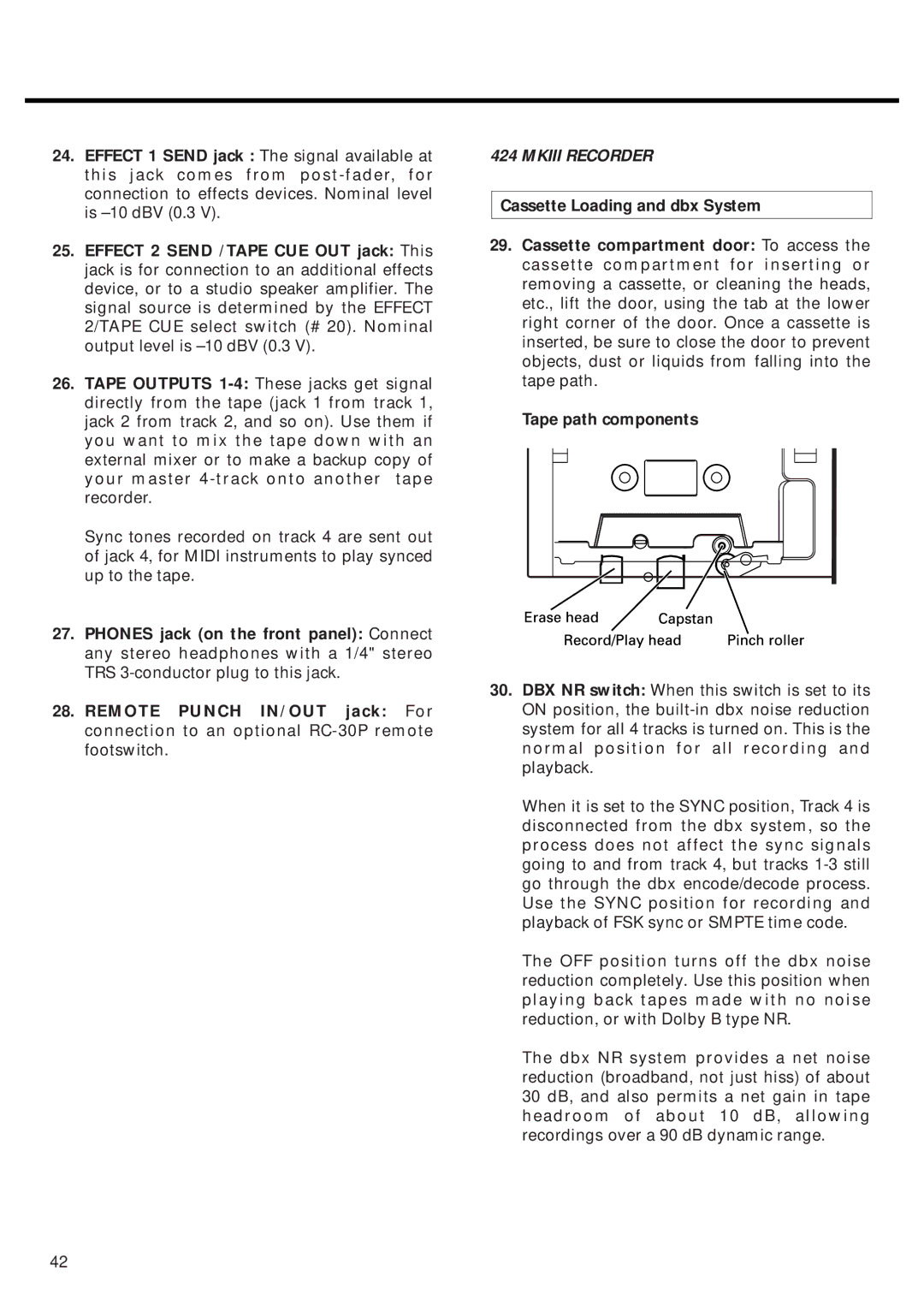 Tascam 424MKIII owner manual Mkiii Recorder 