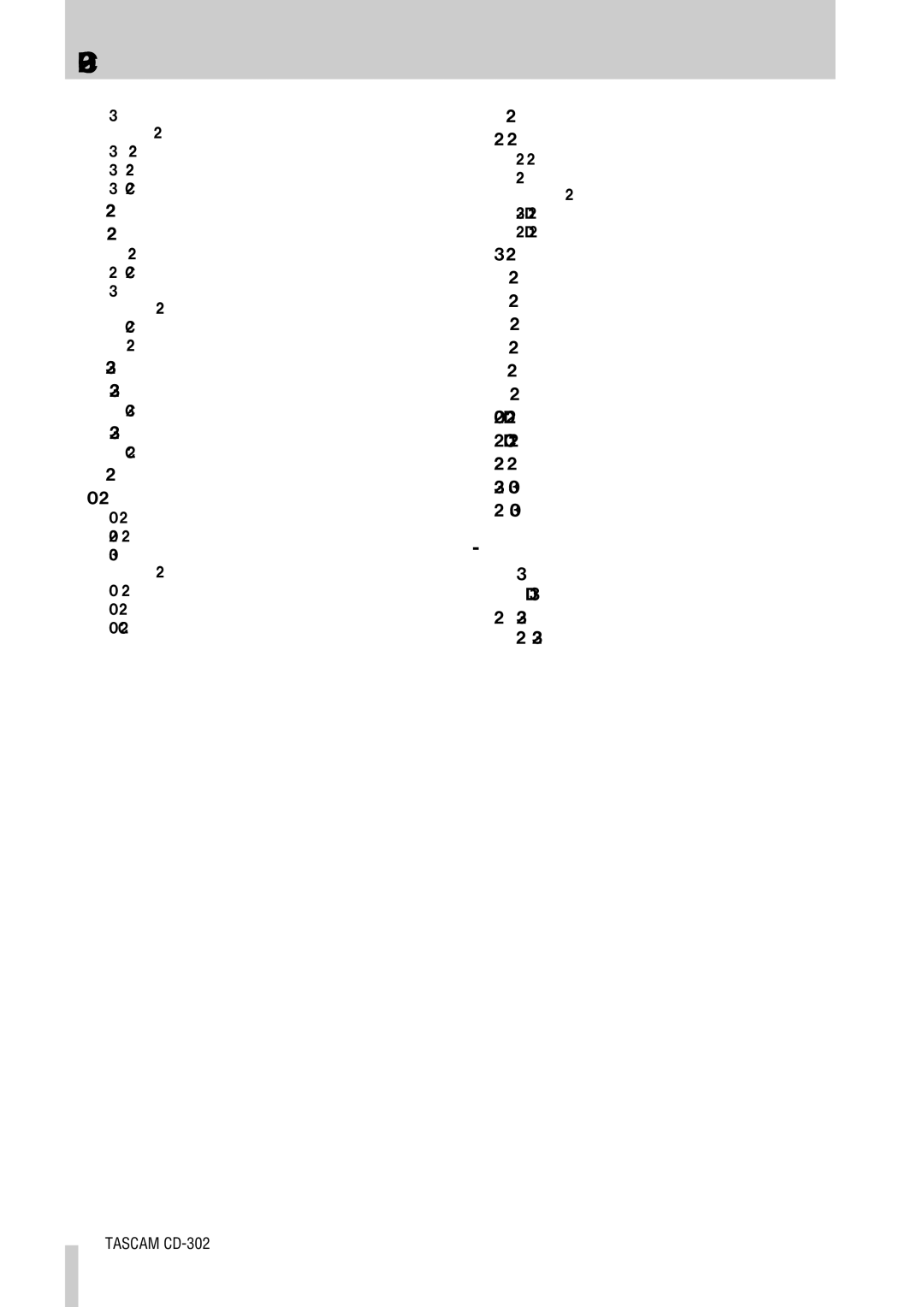 Tascam CD-302 owner manual Specifications and reference, Bpm 