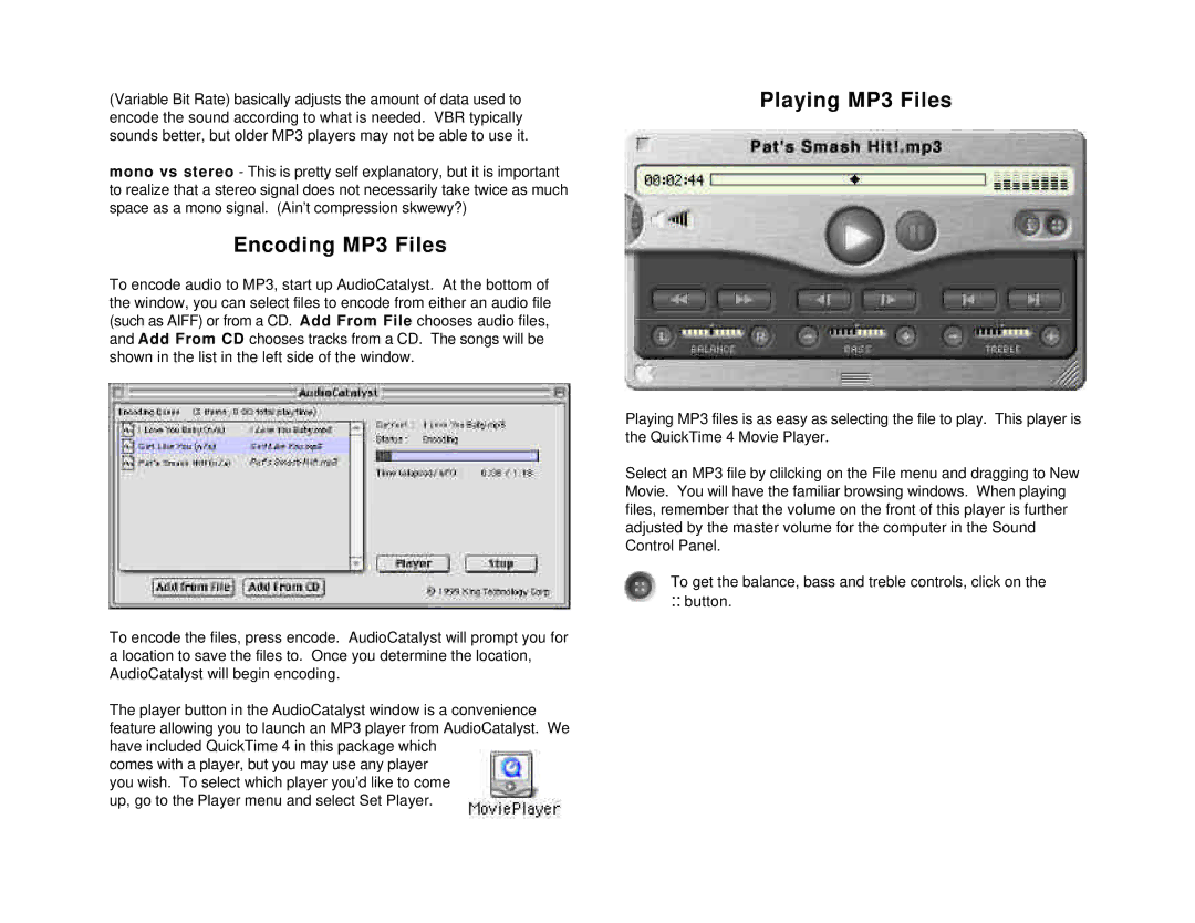 Tascam CD-R624M quick start Encoding MP3 Files, Playing MP3 Files 