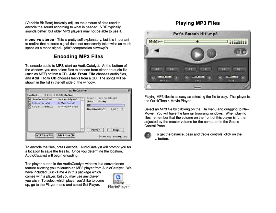 Tascam CD-R624M quick start Encoding MP3 Files, Playing MP3 Files 