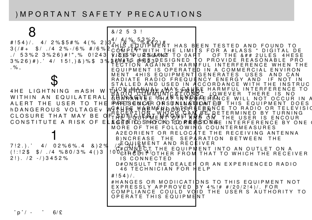 Tascam CD-VT1 manual Important safety precautions 