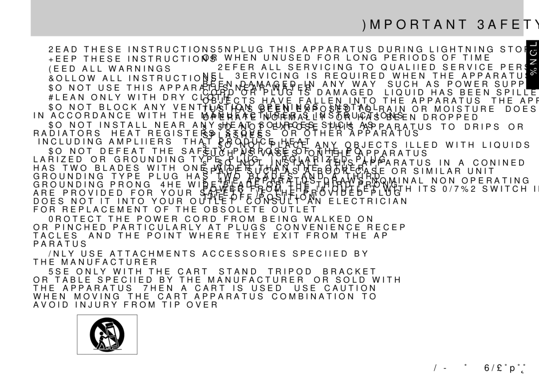 Tascam CD-VT1 manual Important Safety Instructions, Do not expose this apparatus to drips or splashes 