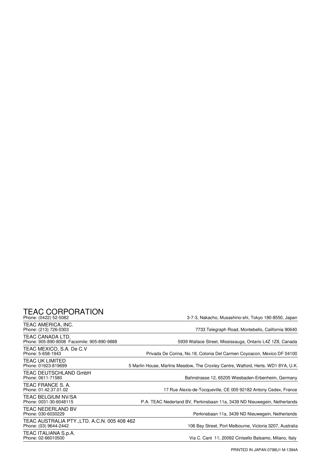 Tascam DA-45HR owner manual 