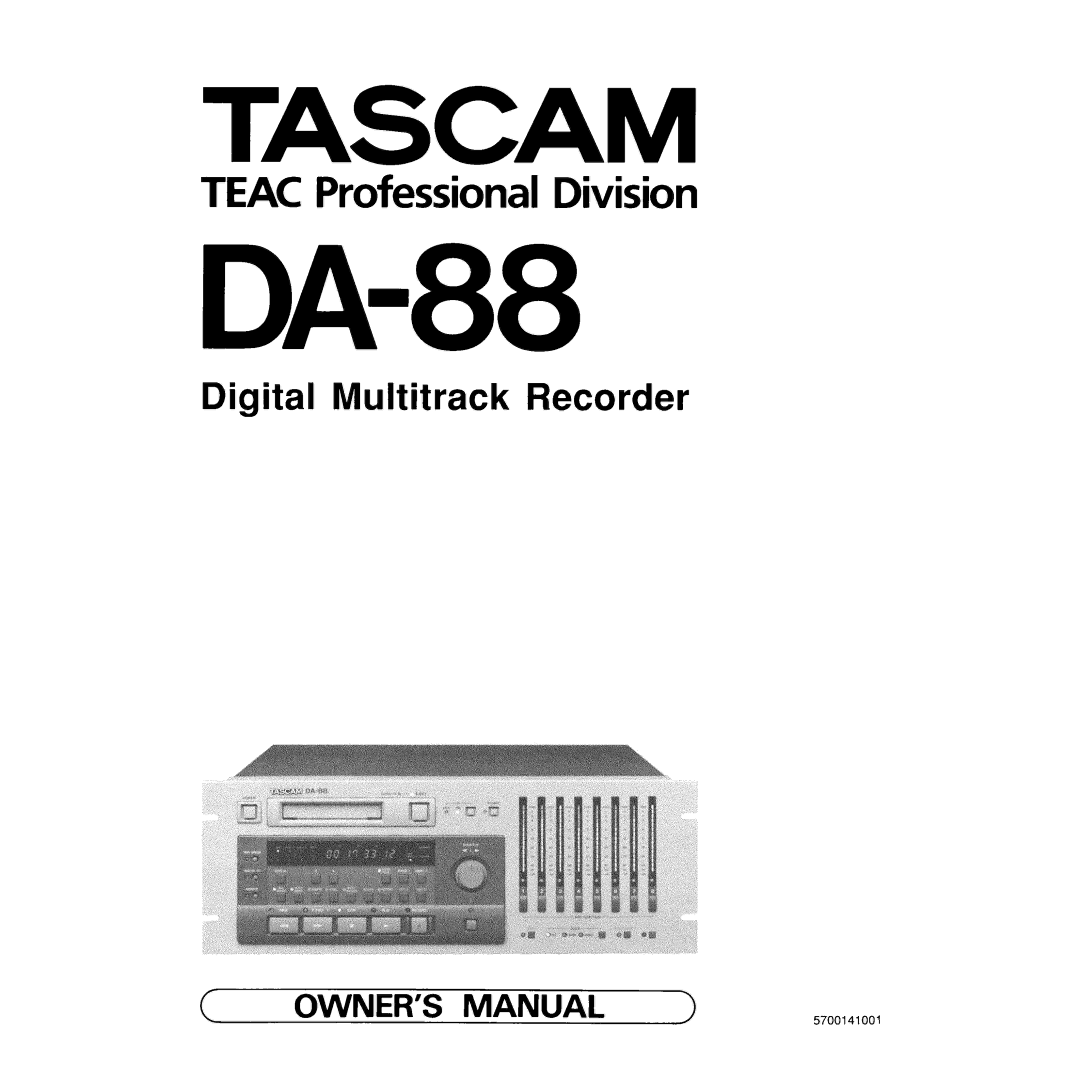 Tascam DA-88 manual 