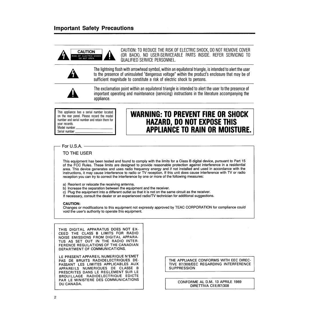 Tascam DA-88 manual 