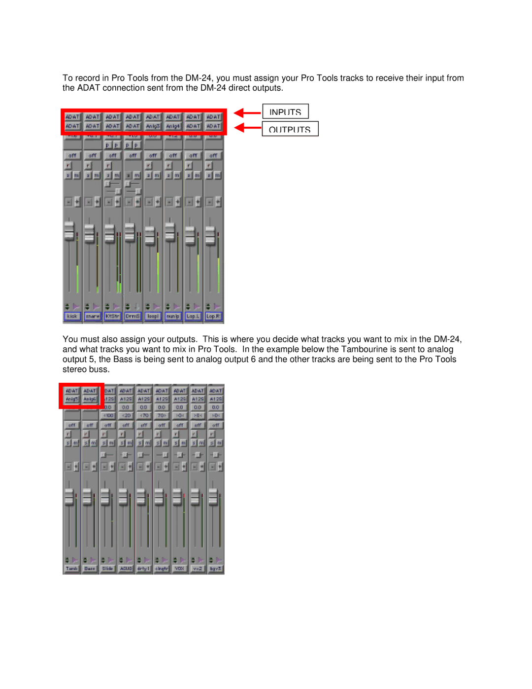 Tascam Digi 001 manual Inputs Outputs 