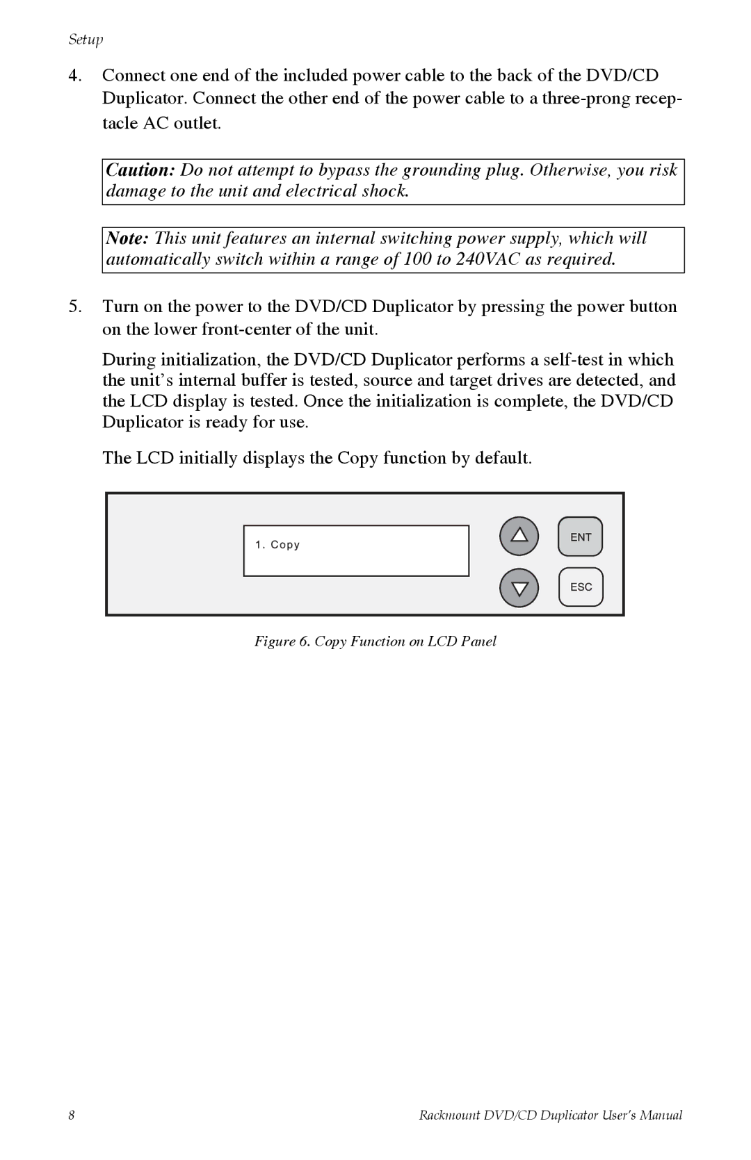 Tascam DV-W11R user manual Copy Function on LCD Panel 