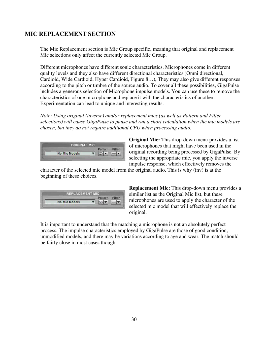 Tascam GVI owner manual MIC Replacement Section 