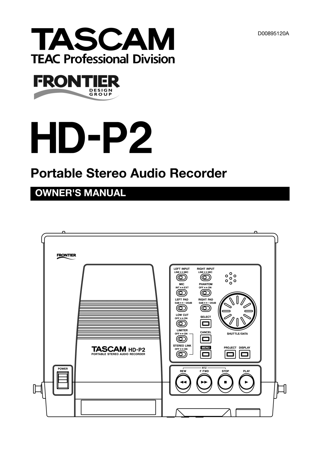 Tascam HD-P2 owner manual 