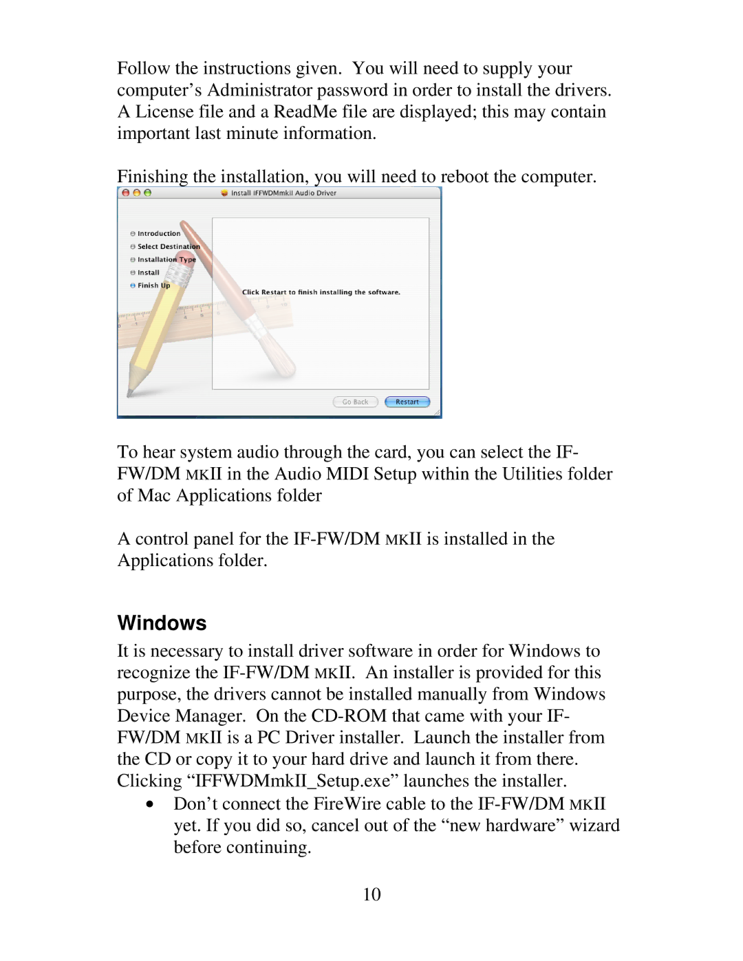 Tascam IF-DM, IF-FW owner manual Windows 