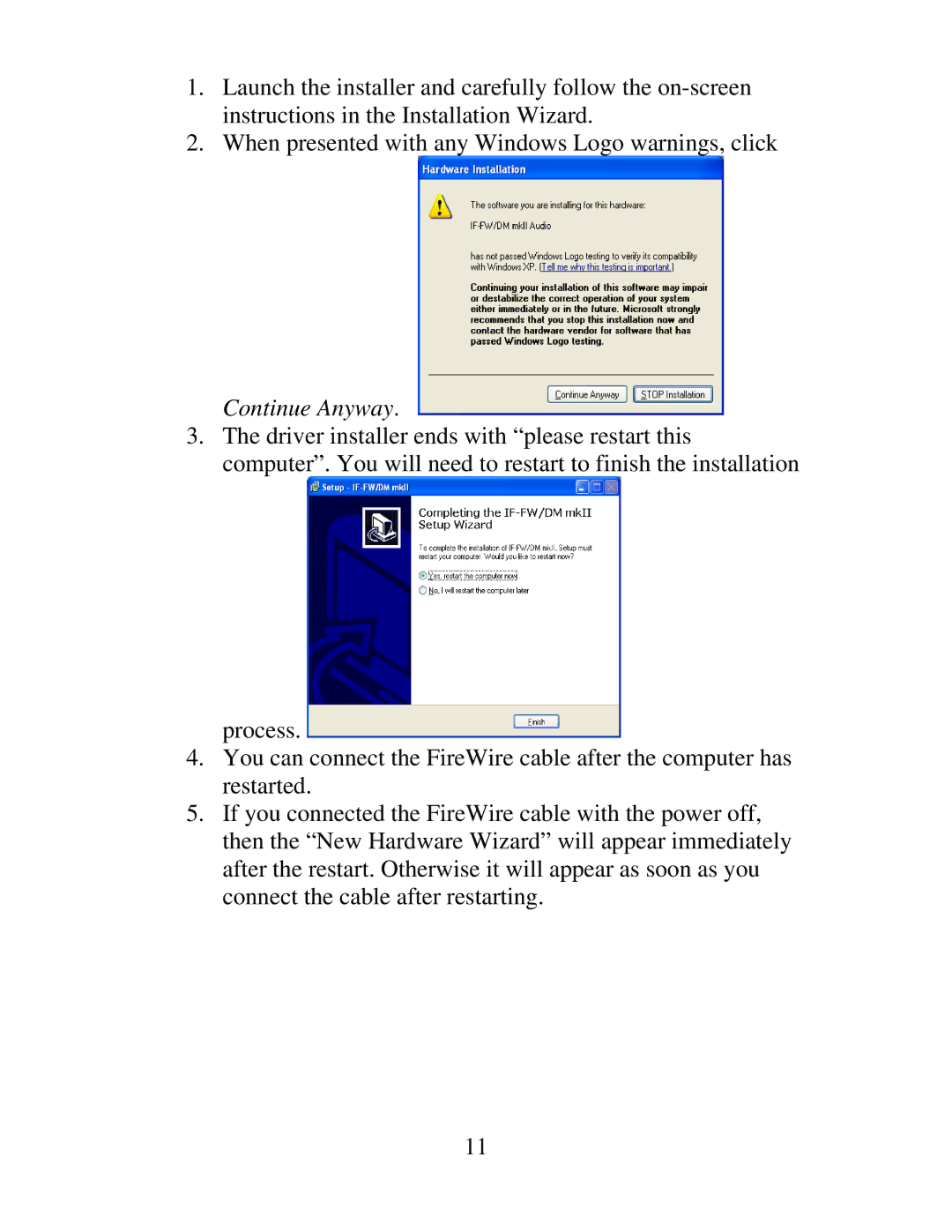 Tascam IF-FW, IF-DM owner manual Continue Anyway 