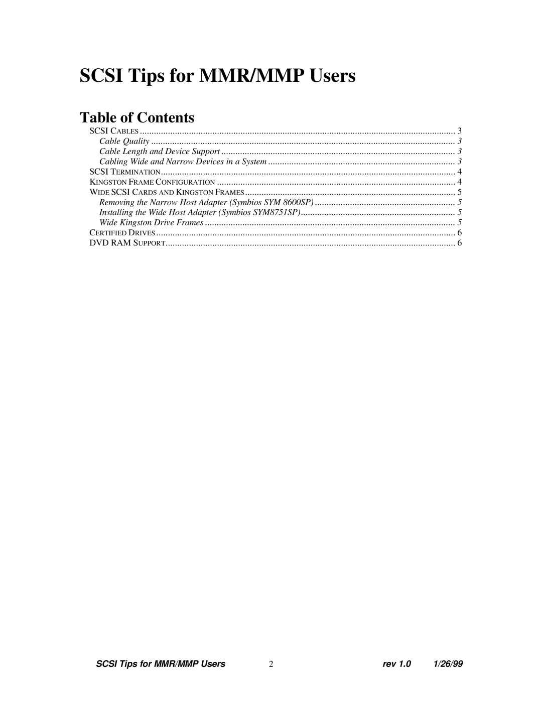 Tascam MMP-16, MMR-8 manual Scsi Tips for MMR/MMP Users 