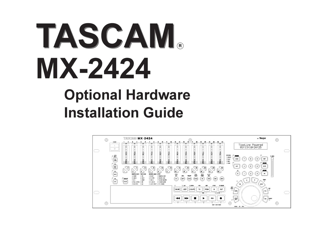 Tascam MX-2424 manual Tascamr 