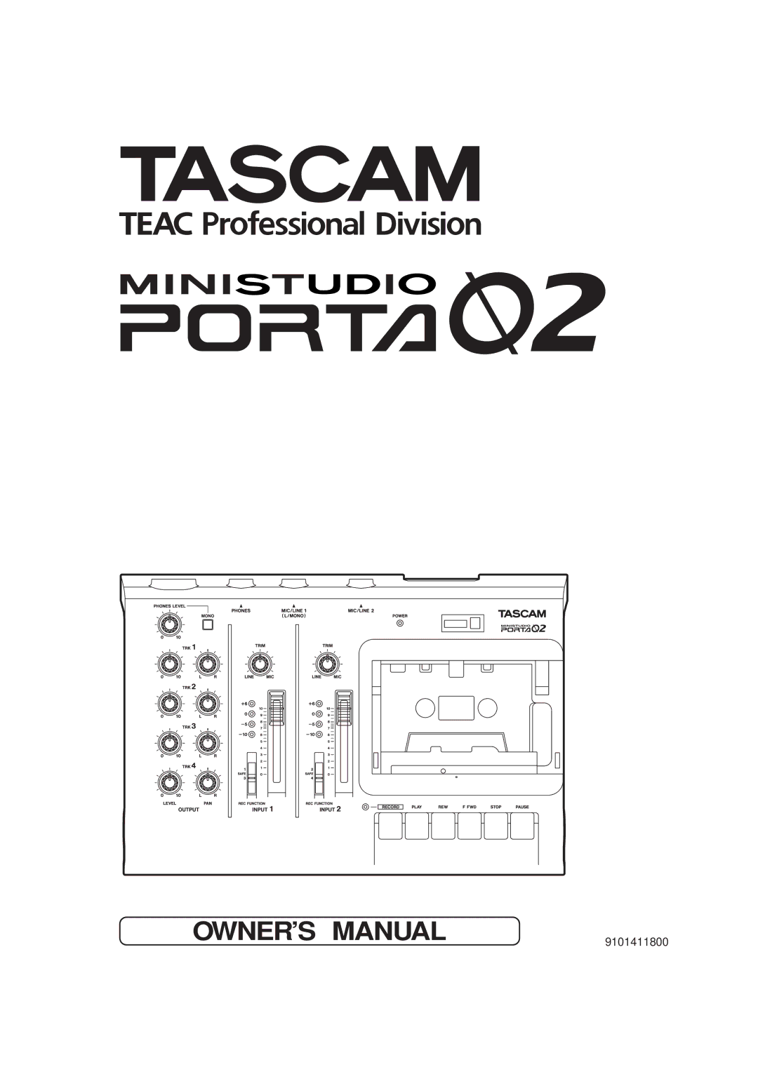 Tascam PORTA02 owner manual 9101411800 