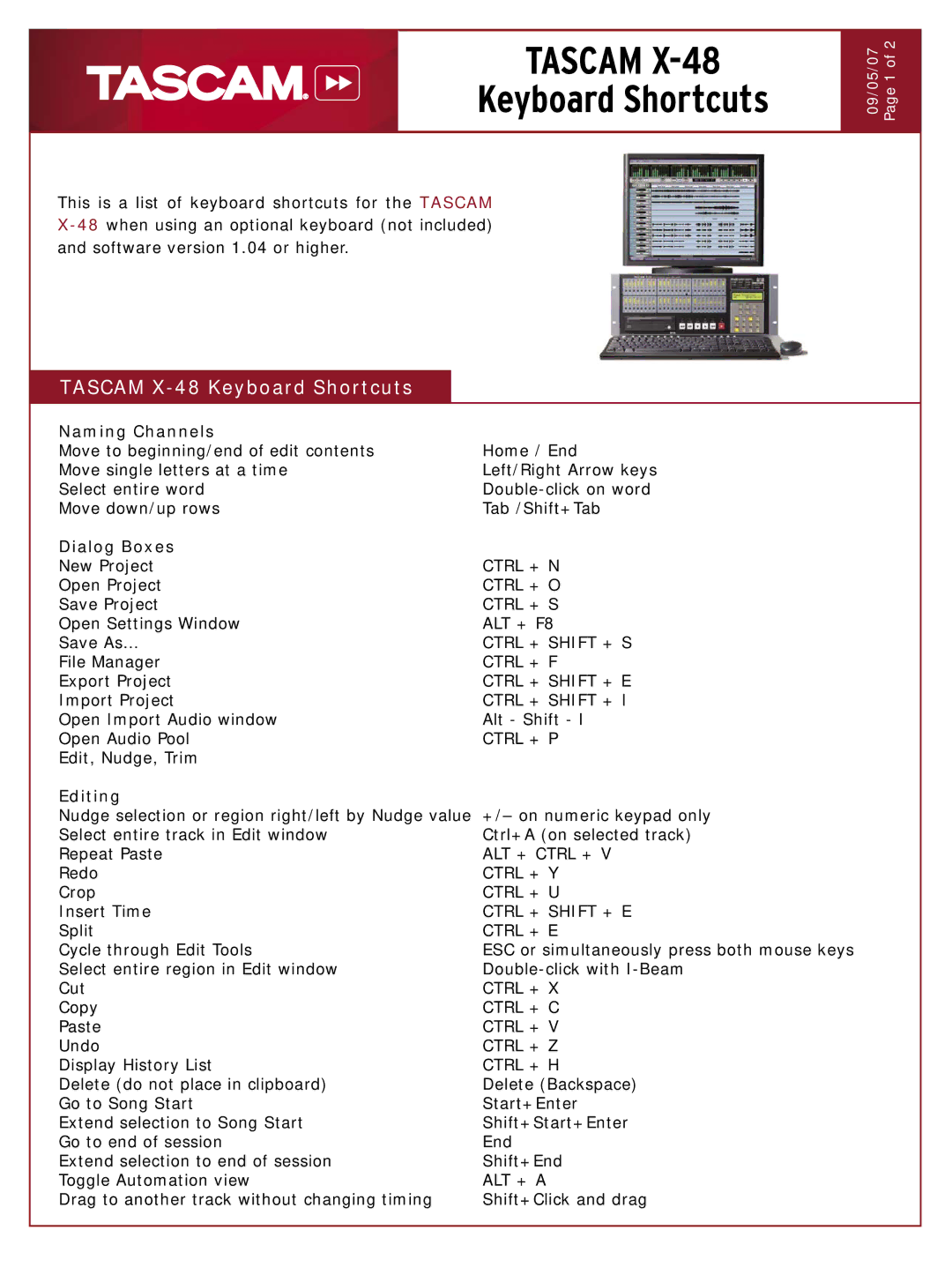 Tascam X-48 manual Naming Channels, Dialog Boxes, Editing 