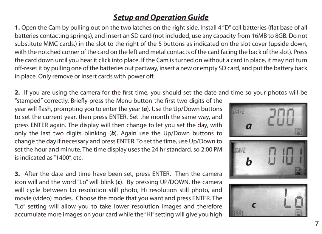 Tasco 119203C instruction manual Setup and Operation Guide 