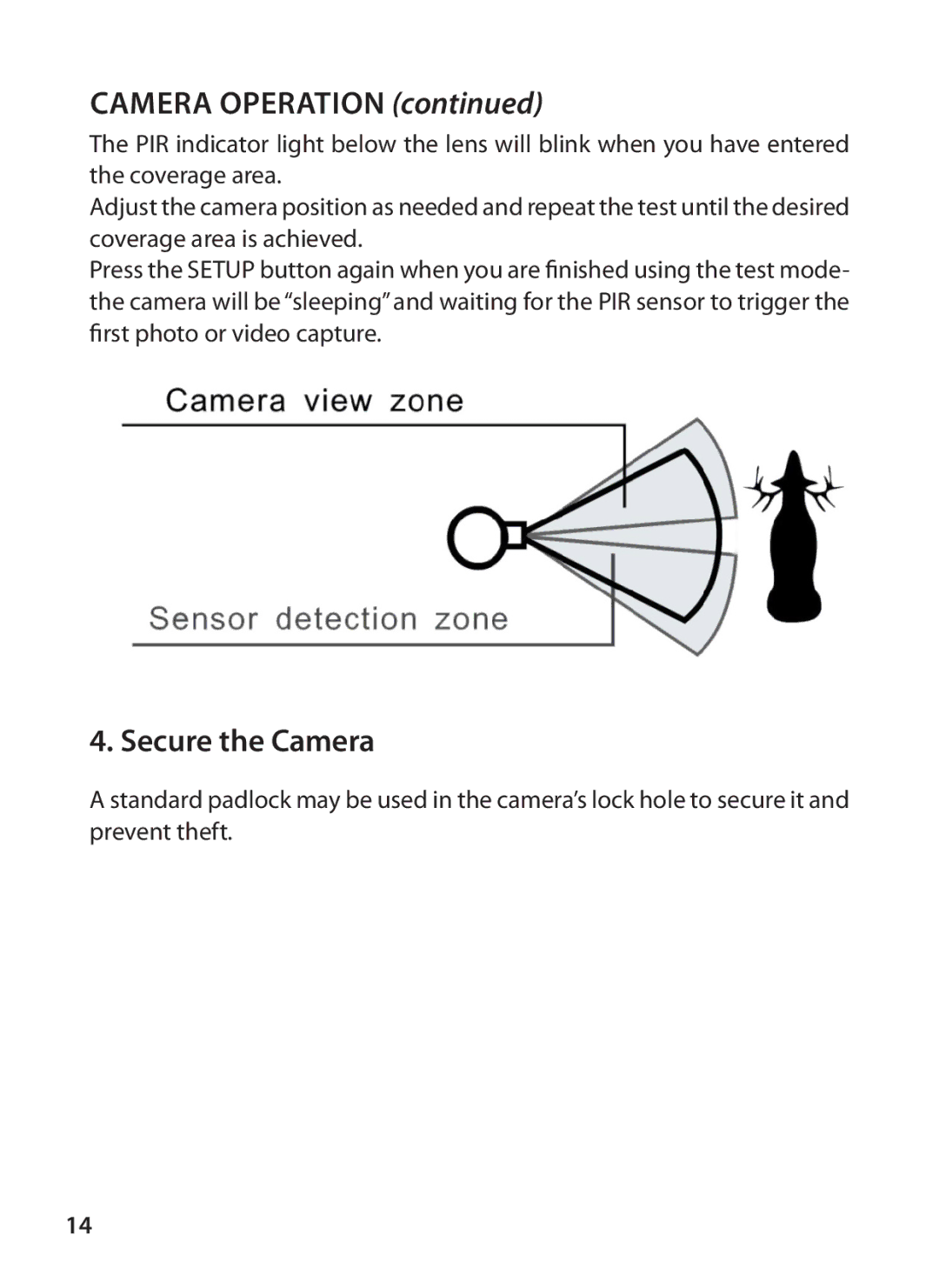 Tasco 119215C instruction manual Camera Operation 