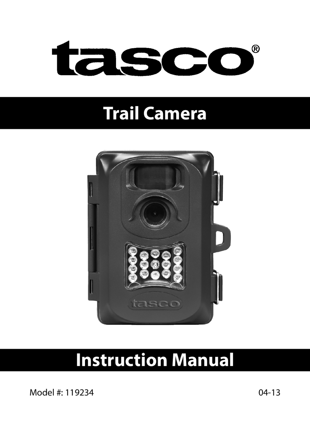 Tasco 119234 instruction manual Trail Camera 