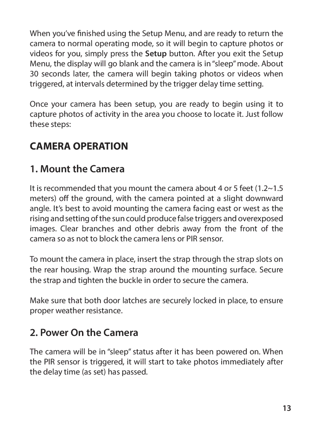 Tasco 119234 instruction manual Camera Operation 