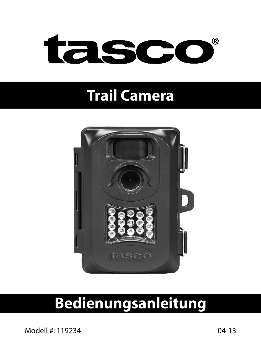 Tasco 119234 instruction manual Trail Camera Bedienungsanleitung 