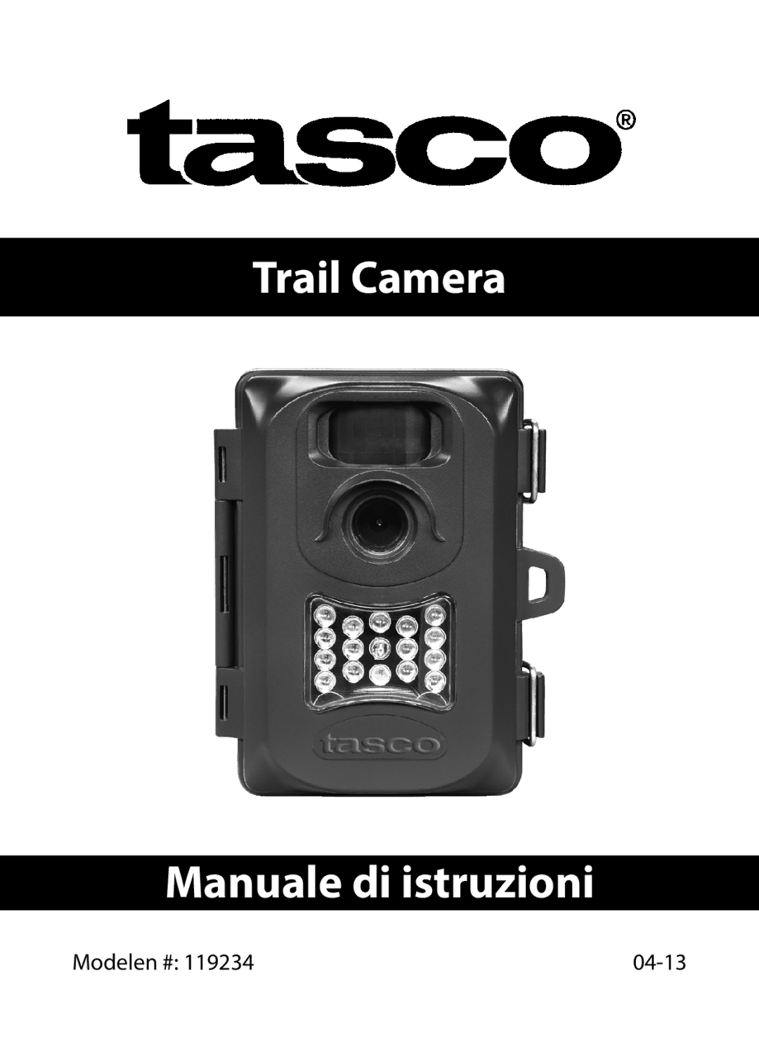 Tasco 119234 instruction manual Trail Camera Manuale di istruzioni 