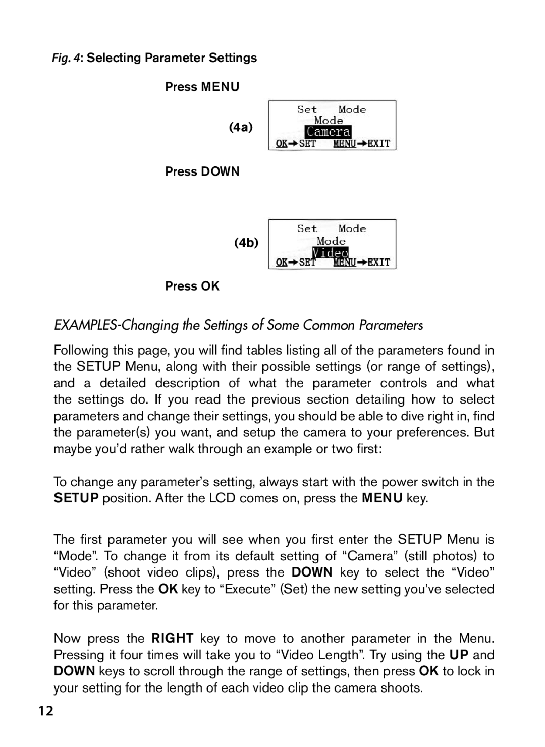 Tasco 119422 instruction manual EXAMPLES-Changing the Settings of Some Common Parameters 