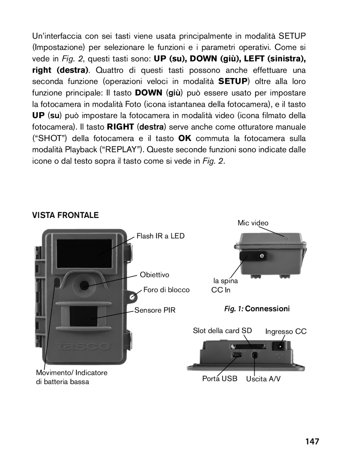 Tasco 119422 instruction manual 147, Vista frontale 