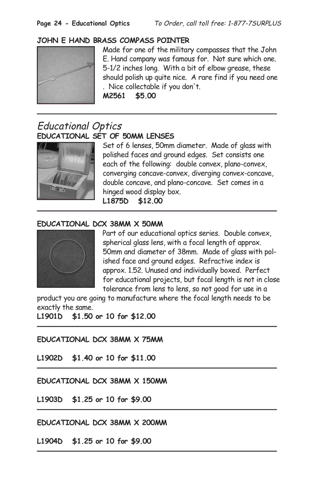 Tasco 1575 manual Educational Optics 