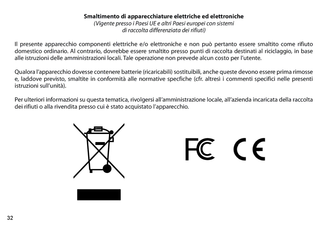 Tasco 269332 instruction manual Smaltimento di apparecchiature elettriche ed elettroniche 