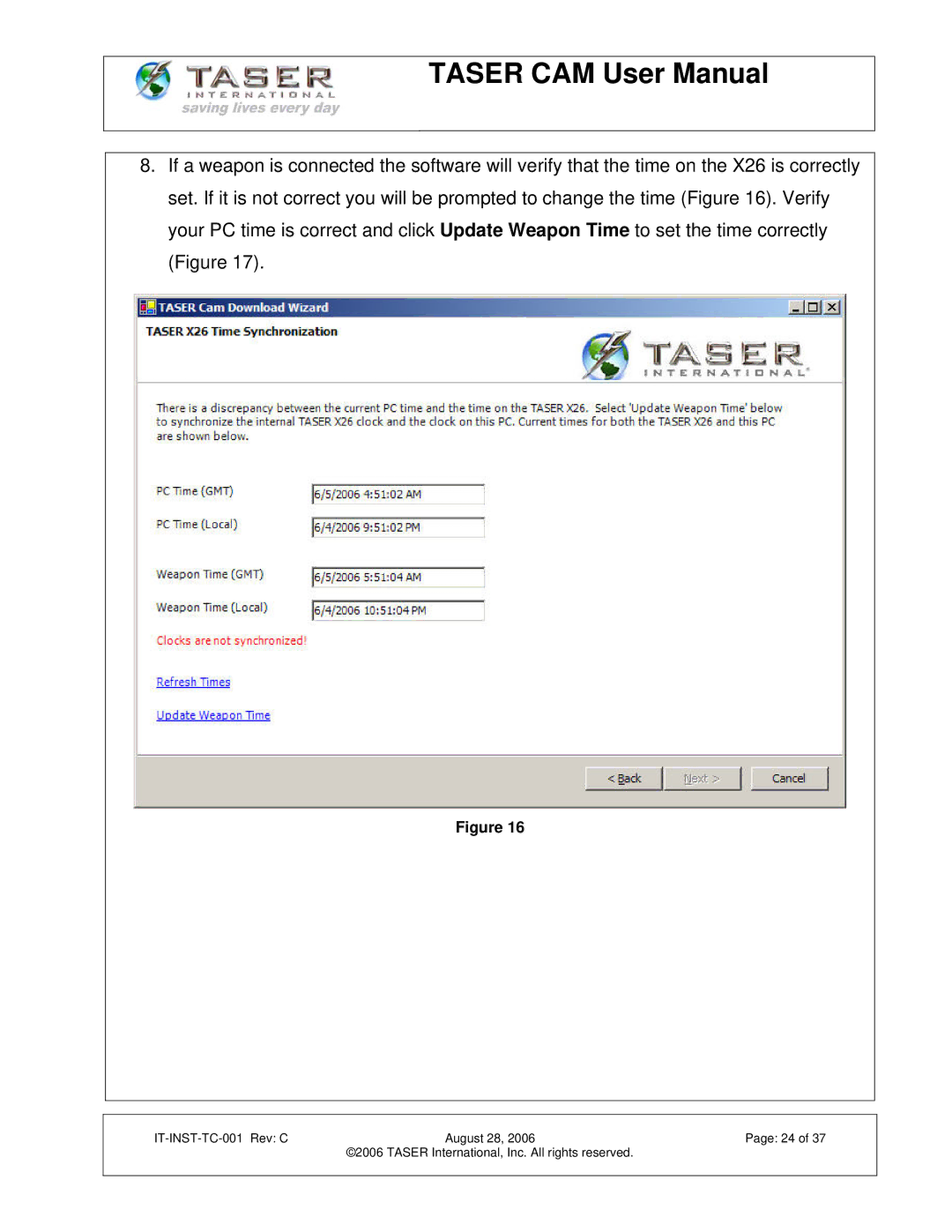 Taser manual IT-INST-TC-001 Rev C August 28 