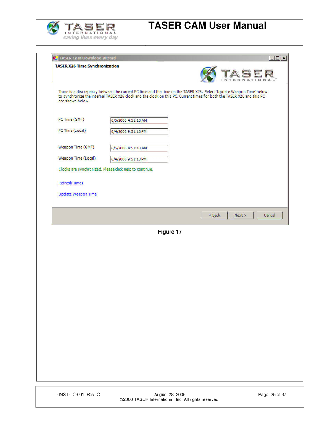 Taser manual IT-INST-TC-001 Rev C August 28 