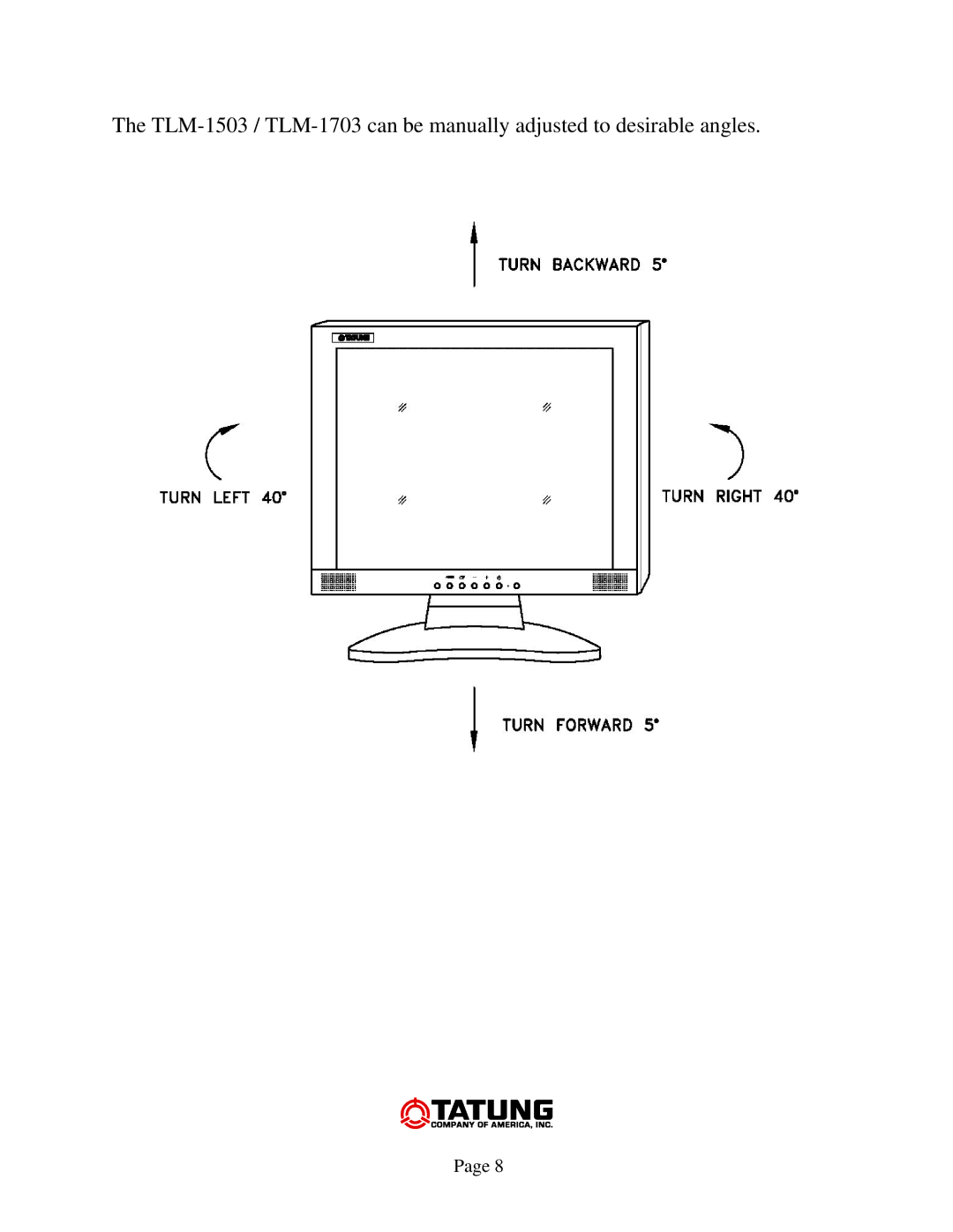 Tatung TLM-1503, TLM-1703 manual 