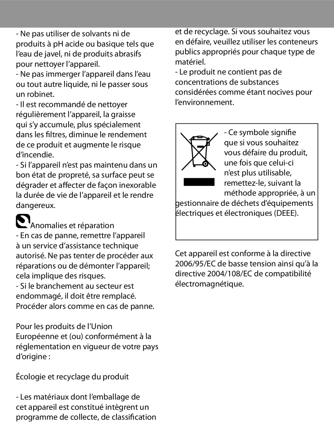 Taurus Group 2100 Ionic manual Anomalies et réparation 