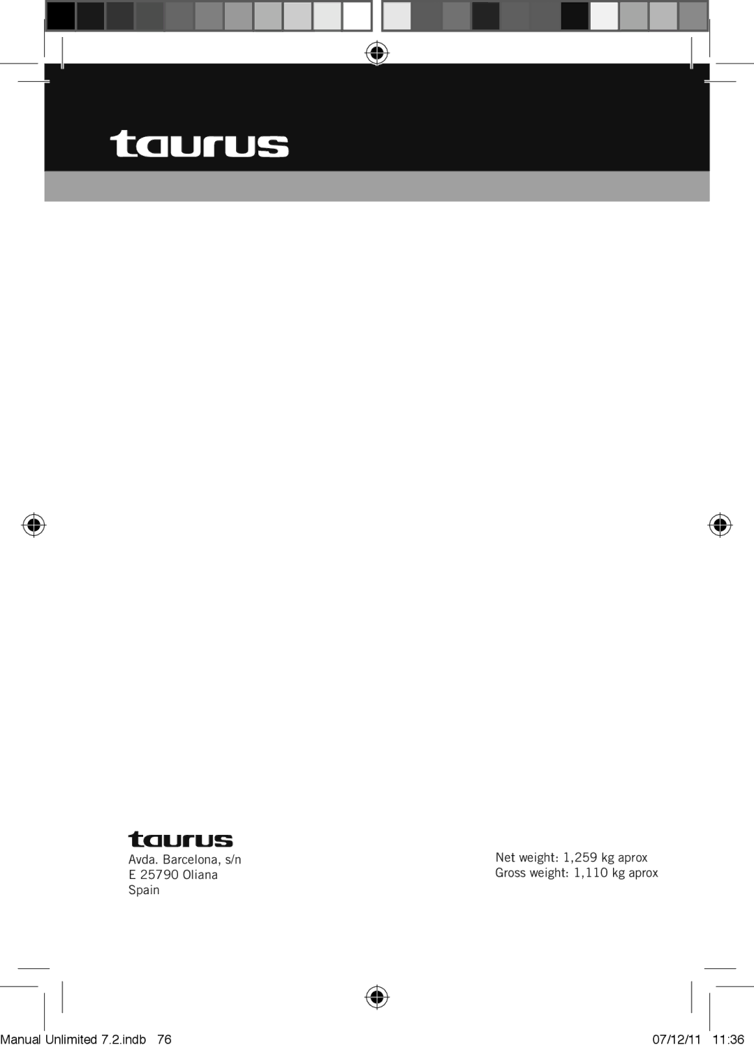 Taurus Group manual Manual Unlimited 7.2.indb 07/12/11 1136 