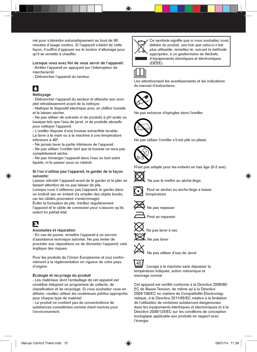 Taurus Group HPS-20, CPH-20 manual Lorsque vous avez fini de vous servir de l’appareil, Nettoyage, Anomalies et réparation 