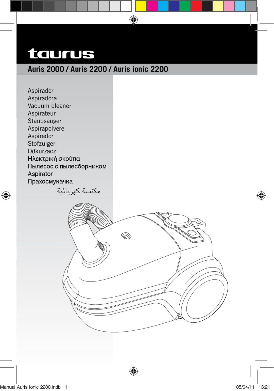 Taurus Group ionic 2200 manual Auris 2000 / Auris 2200 / Auris ionic 