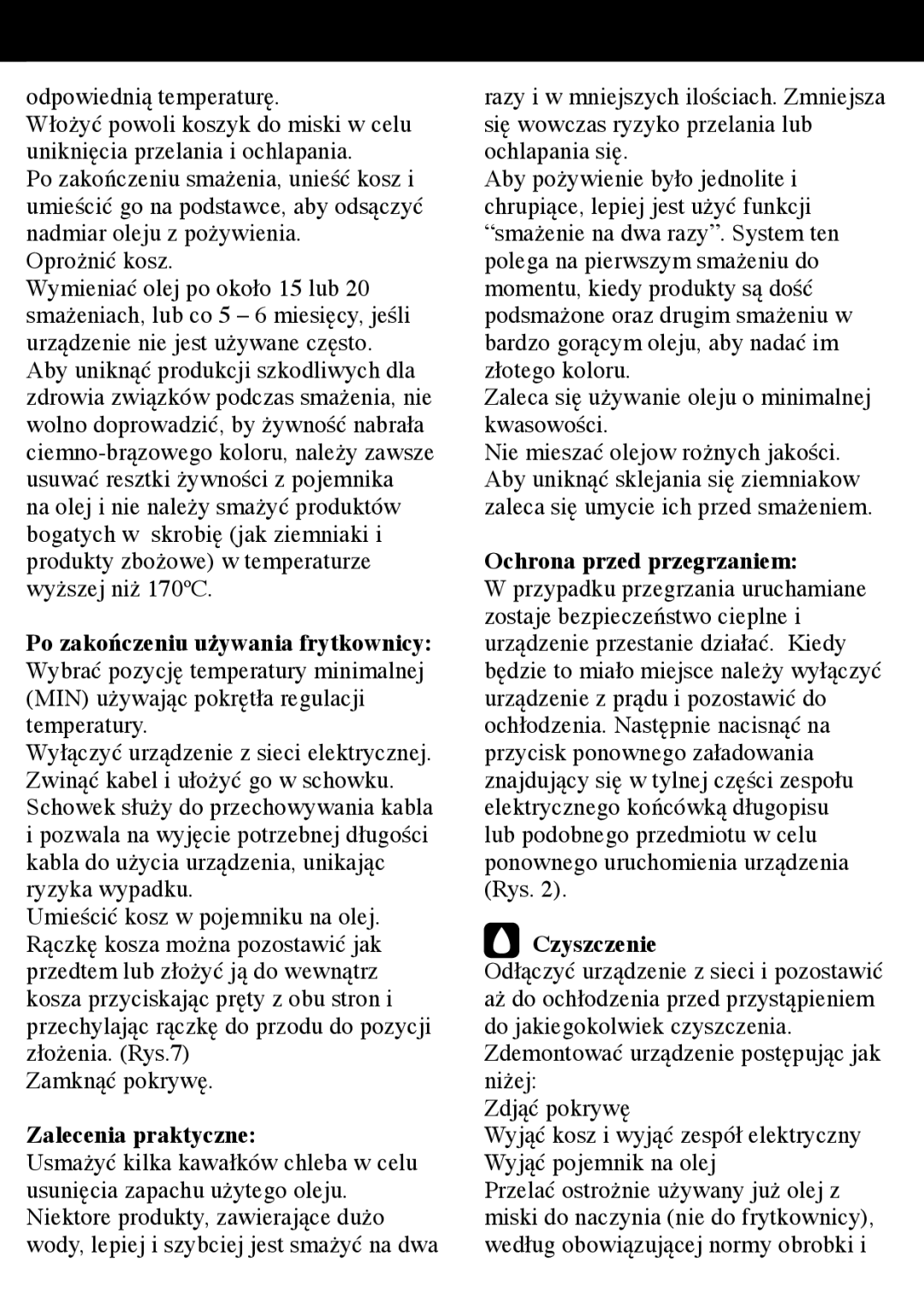 Taurus Group Star 3 manual Odpowiednią temperaturę, Zalecenia praktyczne, Ochrona przed przegrzaniem, Czyszczenie 