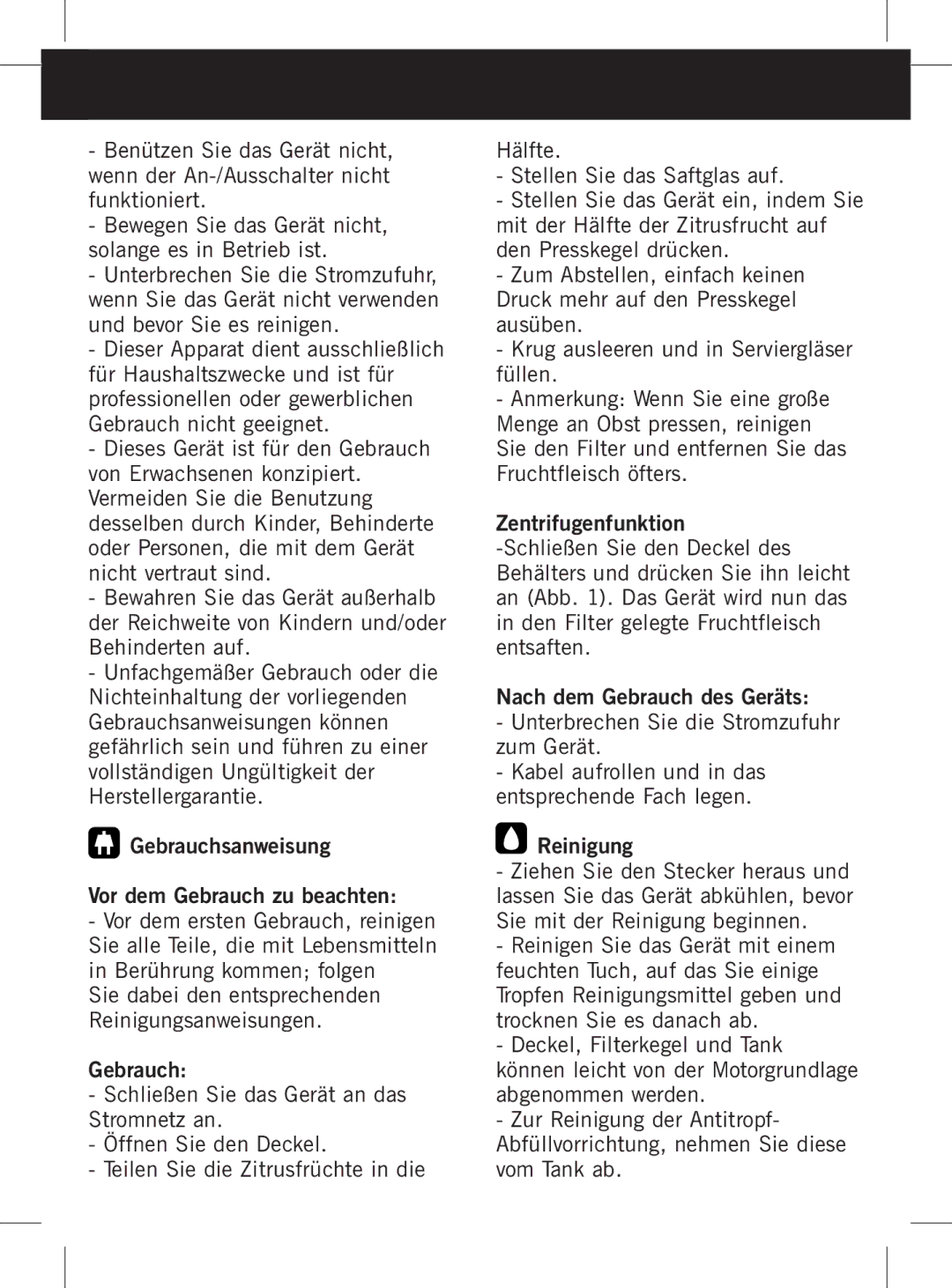 Taurus Group TCC3 manual Gebrauchsanweisung Vor dem Gebrauch zu beachten 