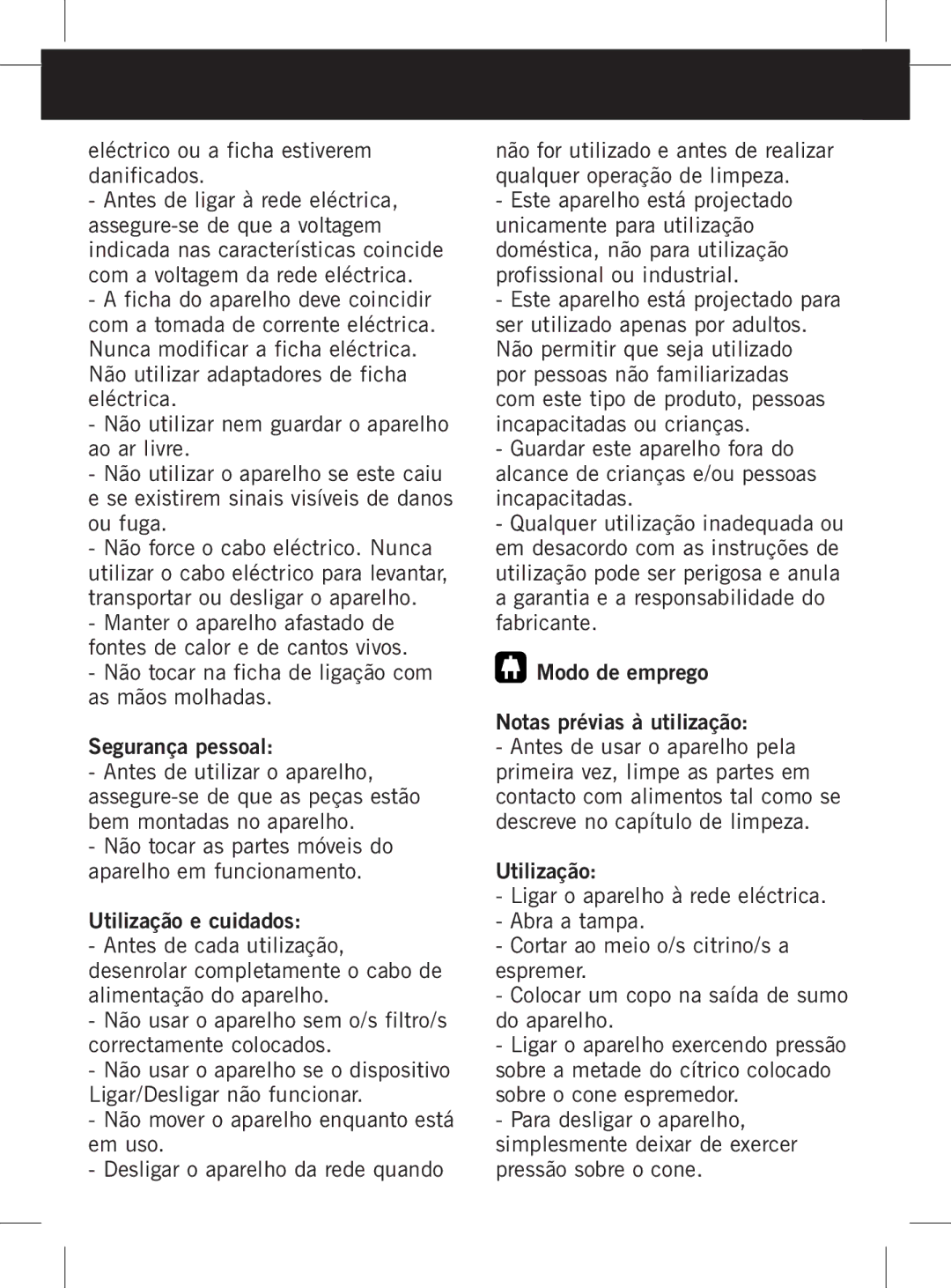 Taurus Group TCC3 manual Eléctrico ou a ficha estiverem danificados 