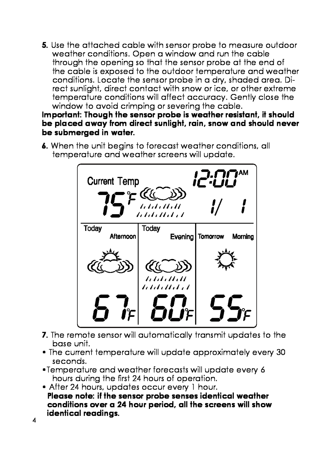 Taylor 1380 instruction manual The current temperature will update approximately every 30 seconds 