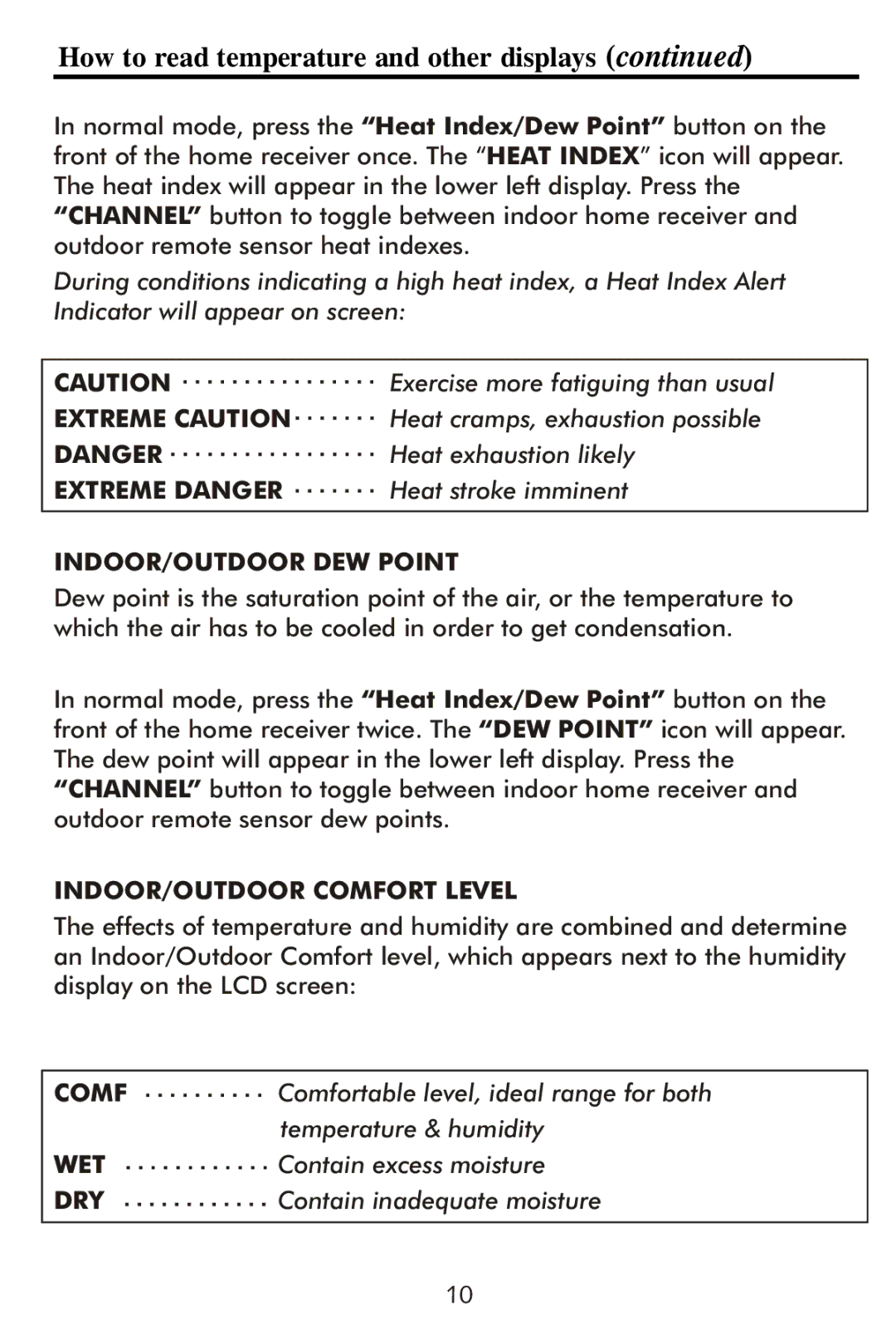 Taylor 1506 instruction manual Comf 