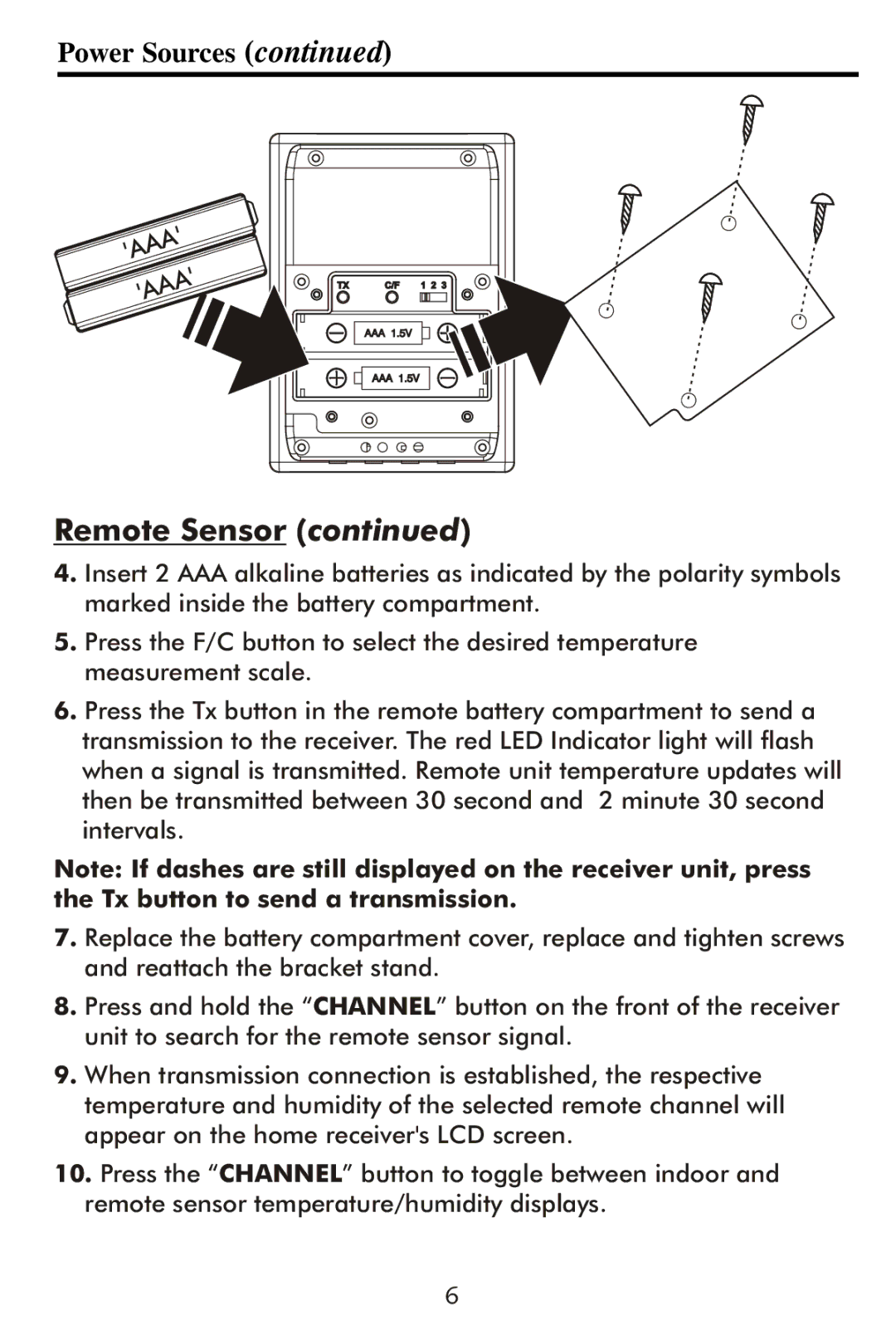 Taylor 1506 instruction manual Remote Sensor 