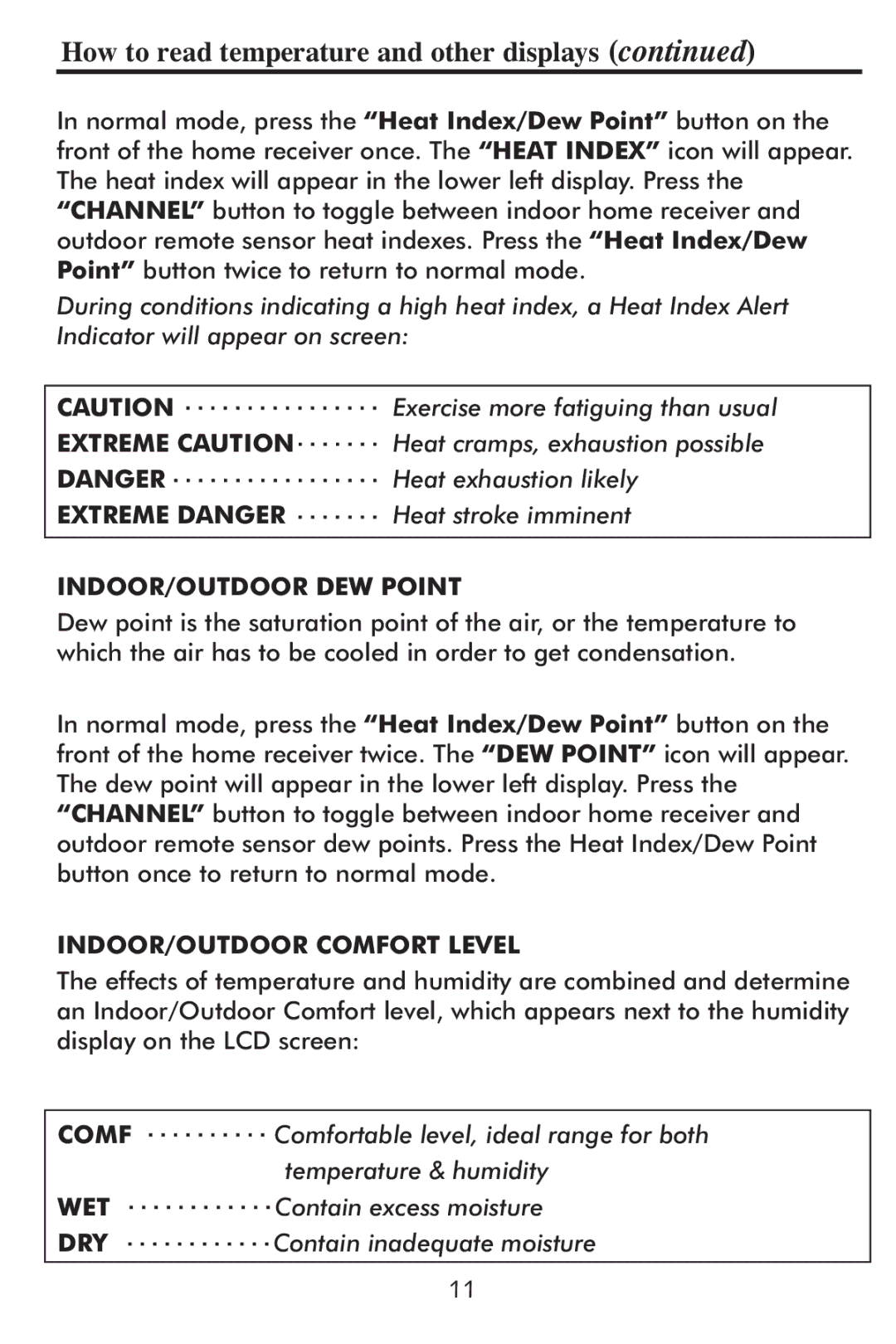 Taylor 1507 instruction manual Comf 