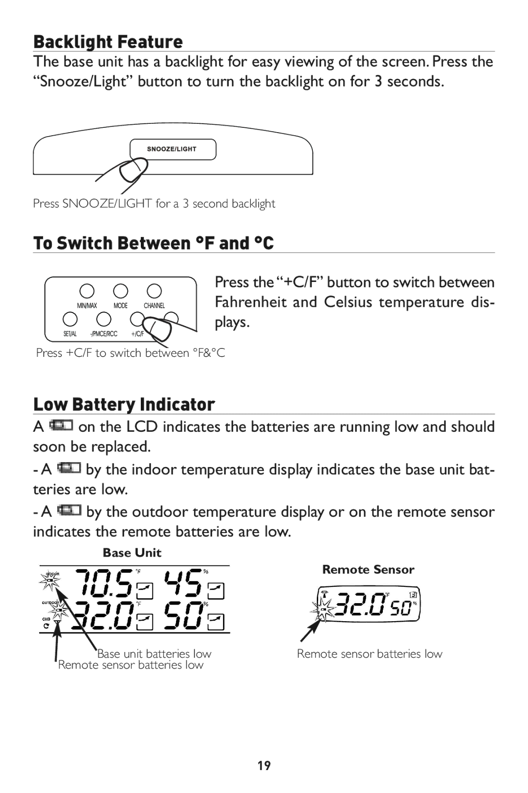 Taylor 1528 instruction manual Switch, Low Battery Indicator 