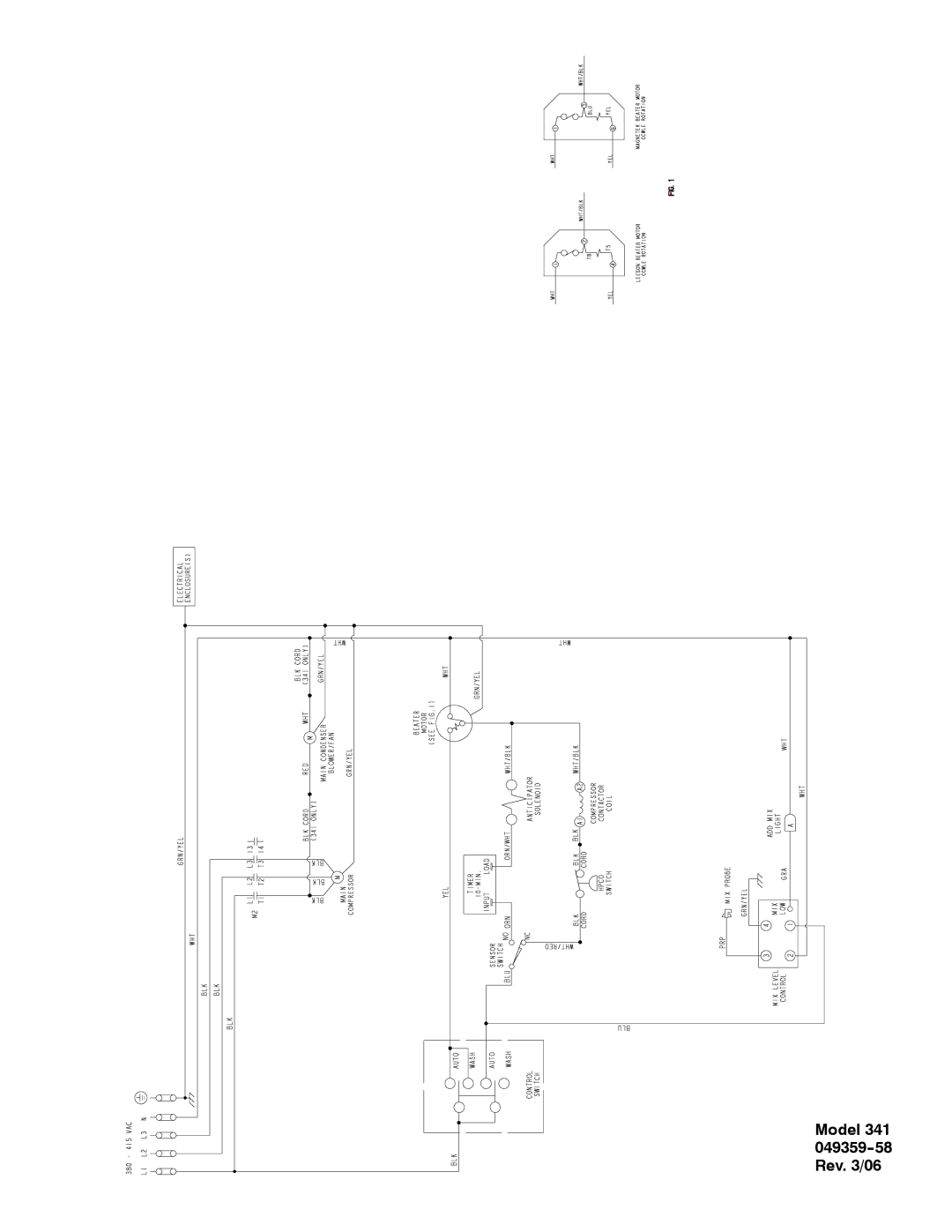 Taylor 340, 342 manual Model 341 049359--58 Rev /06 