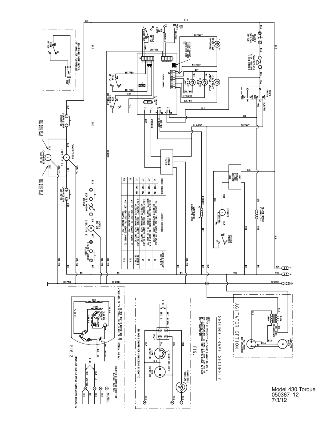 Taylor 430 TORQUE manual Model 430 Torque 