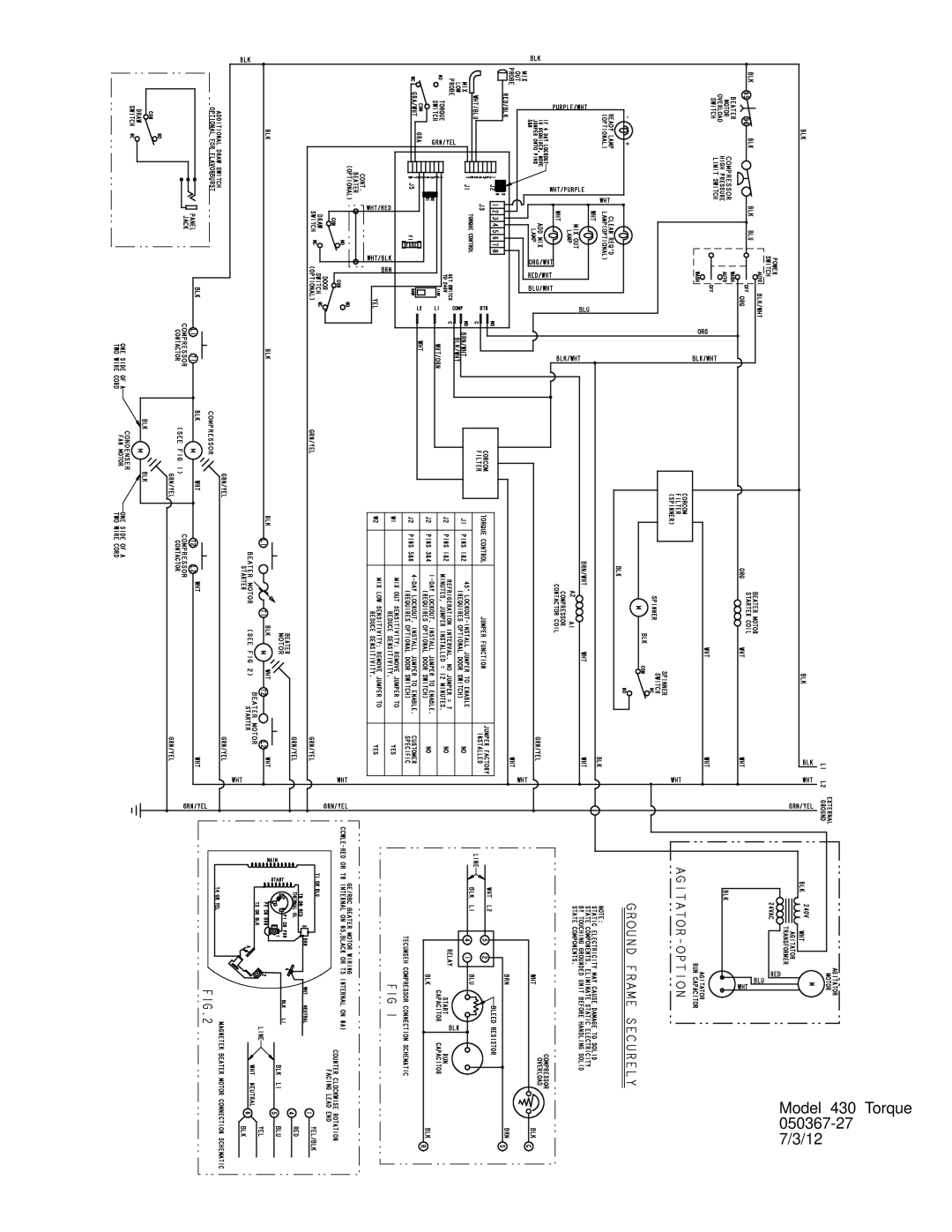 Taylor 430 TORQUE manual Model 430 Torque 